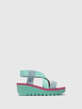 Sling-Back Sandals YABI922FLY SKY BLUE/SPEARMINT/LILAC