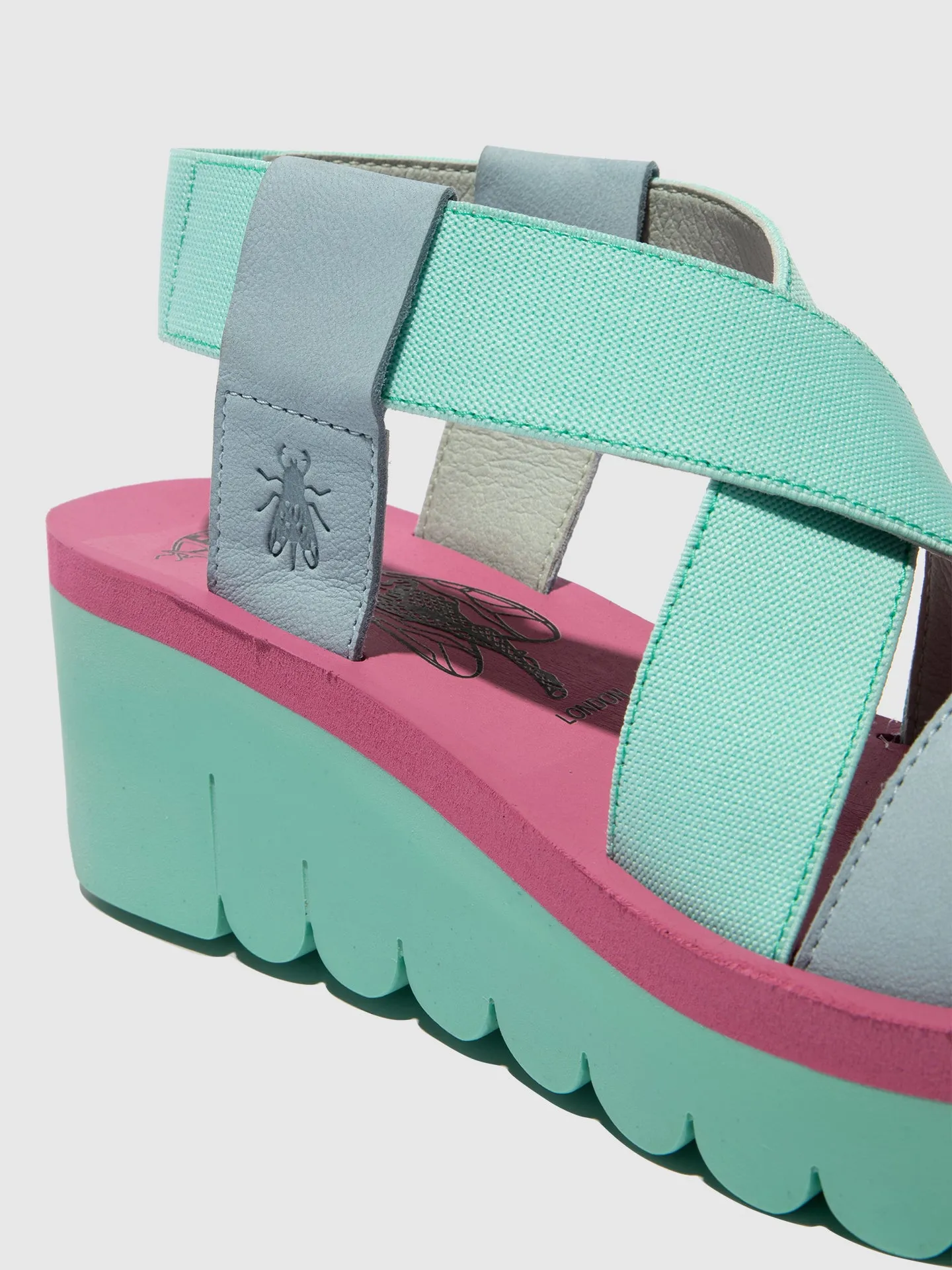 Sling-Back Sandals YABI922FLY SKY BLUE/SPEARMINT/LILAC