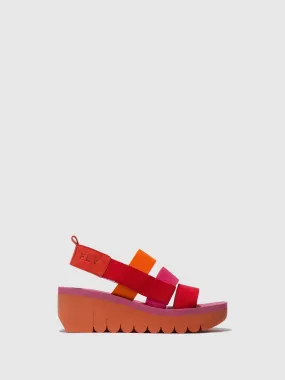Strappy Sandals YERE847FLY RED/ORANGE (ROSE)