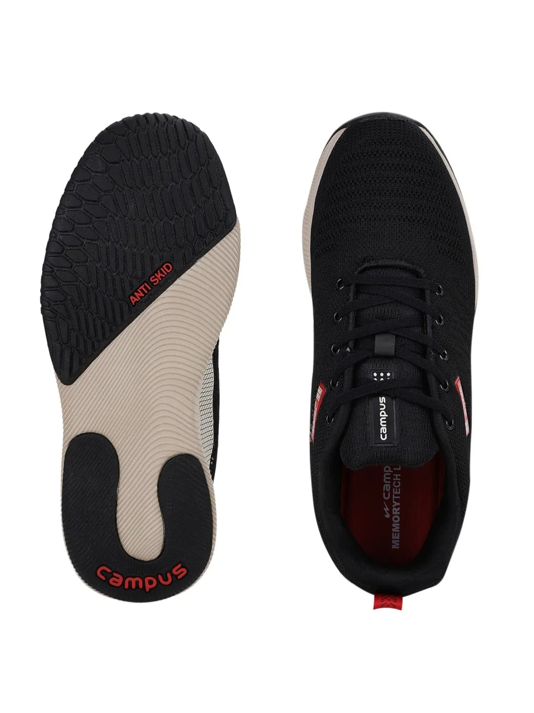 TOLL Black Men's Running Shoes