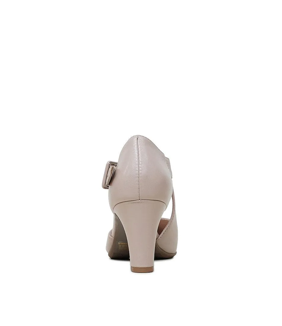 Trinities Nude Leather Heels
