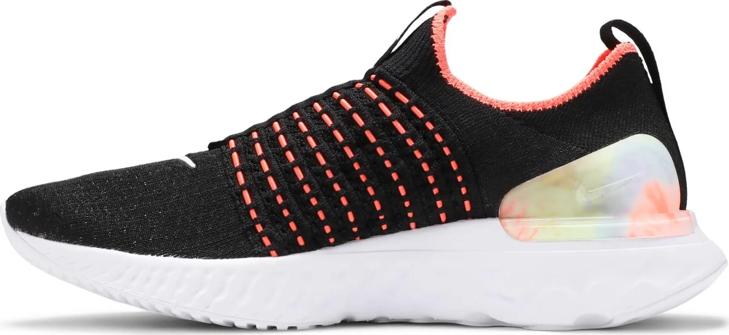 Wmns React Phantom Run Flyknit 2 'Black Bright Mango'